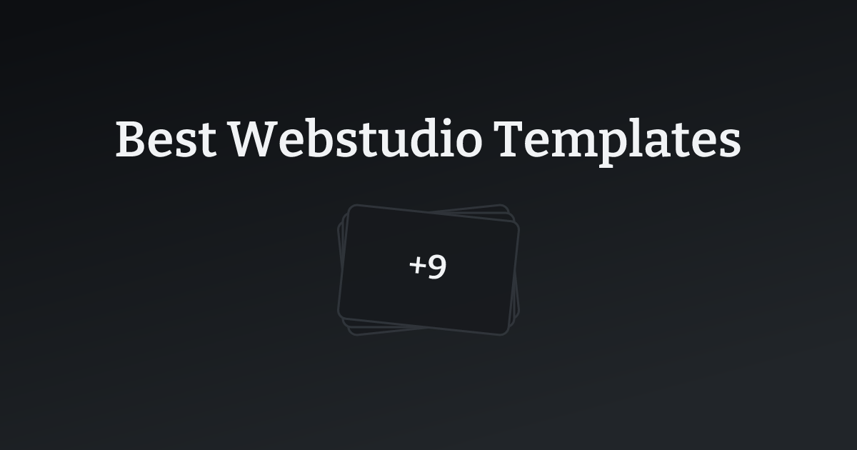 Best Webstudio Templates with count