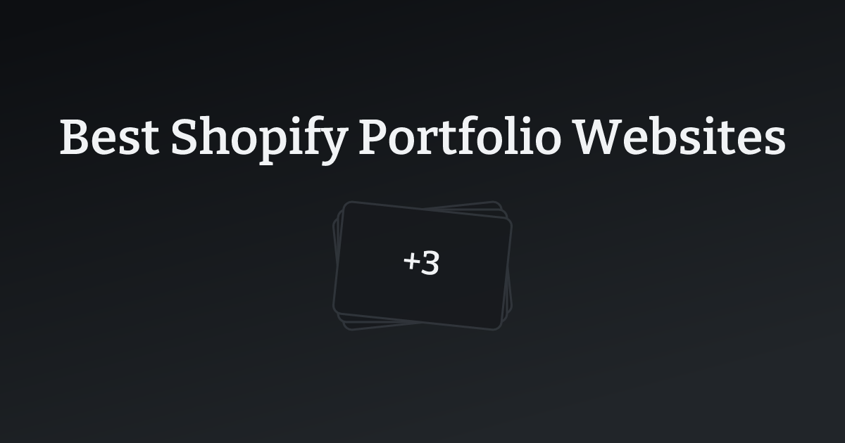 Best Shopify Portfolio Websites with count