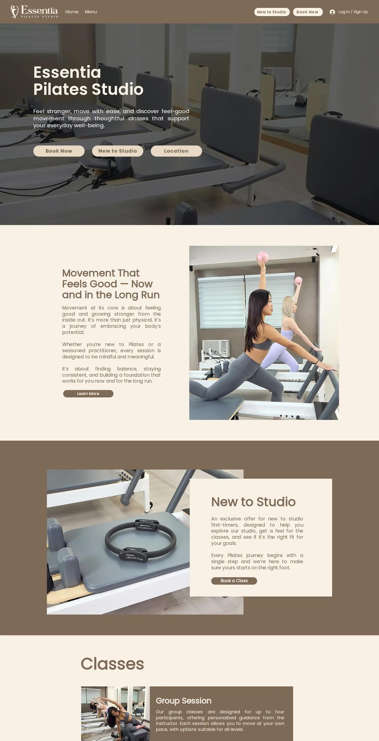 Essentia Pilates screenshot