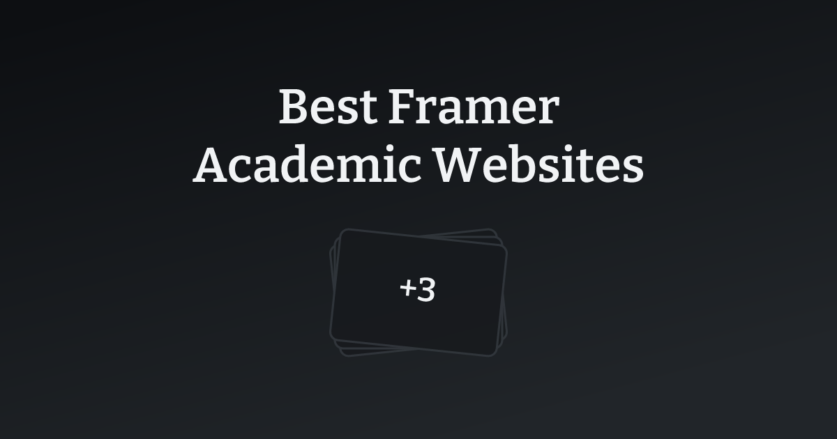 Best Framer Academic Websites with count