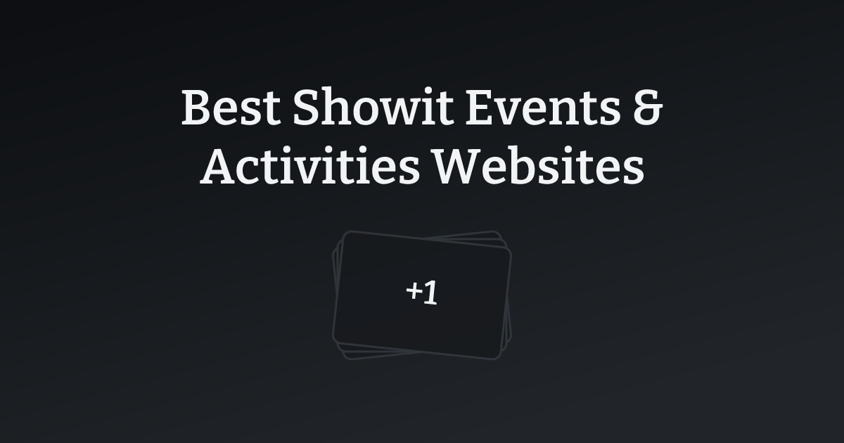 Best Showit Events & Activities Websites with count