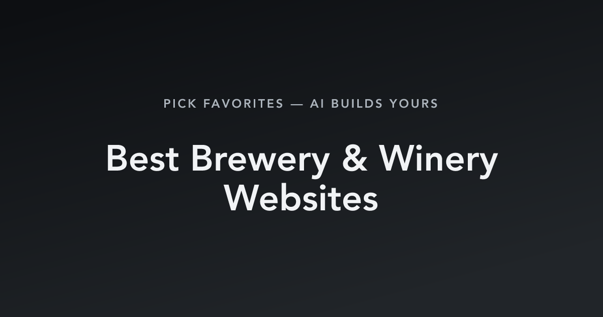 Best Brewery & Winery Websites with count