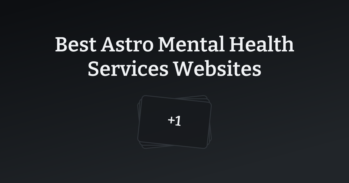 Best Astro Mental Health Services Websites with count