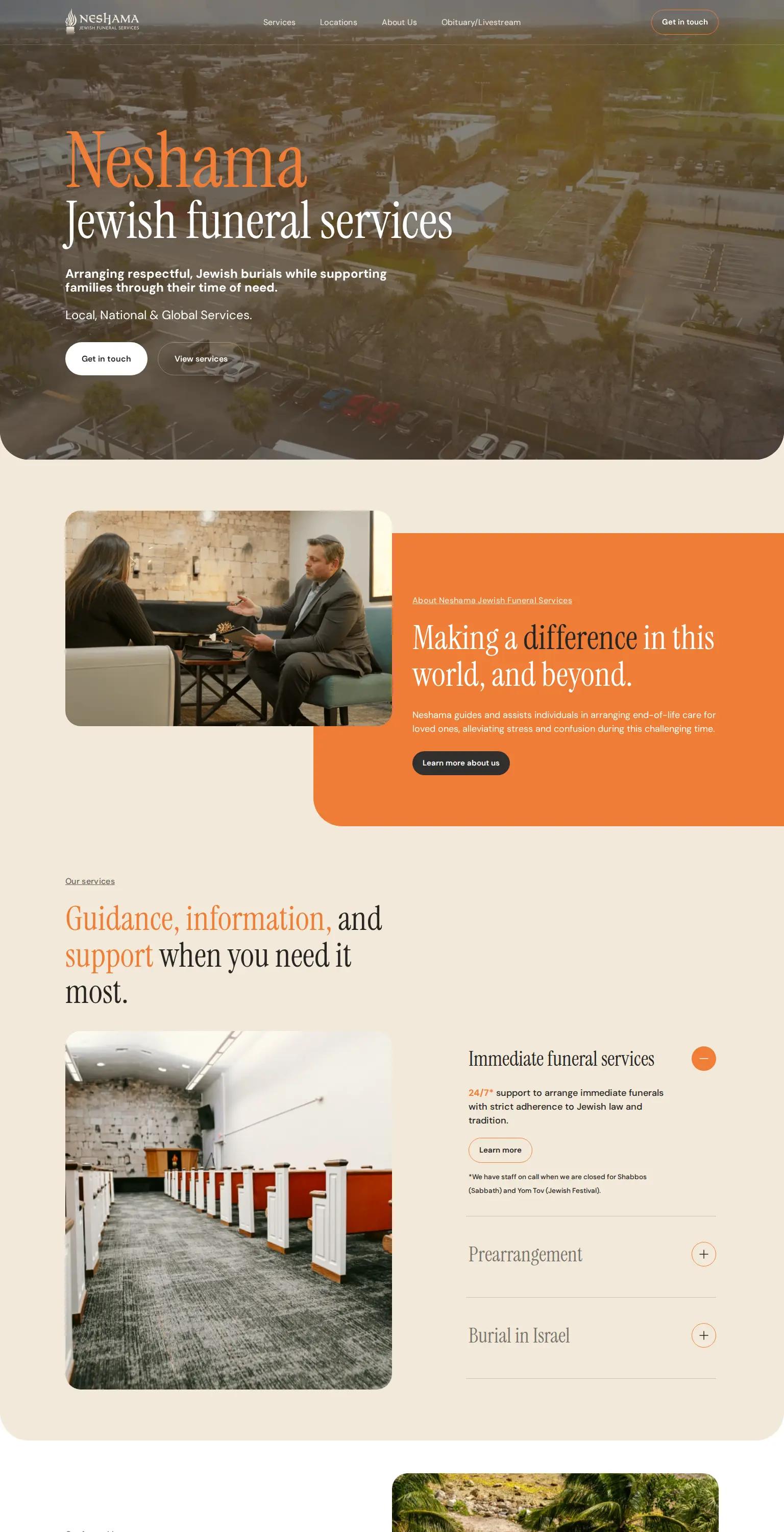 Screenshot of https://www.neshamajfs.com/