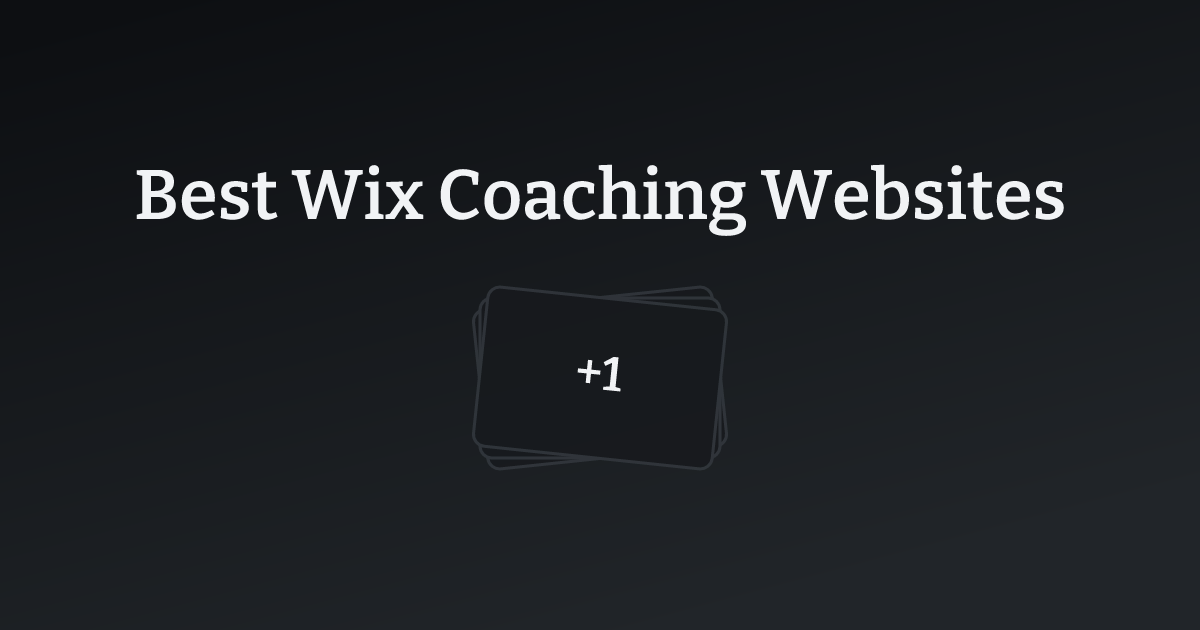 Best Wix Coaching Websites with count