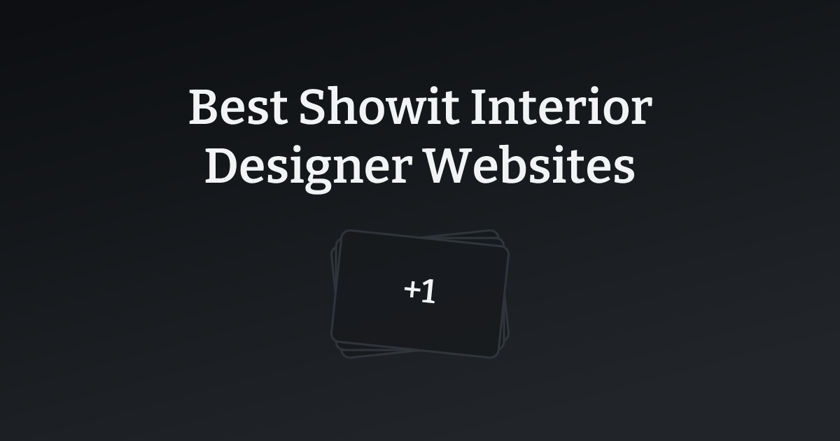 Best Showit Interior Designer Websites with count