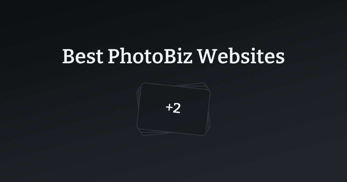 Best PhotoBiz Websites with count