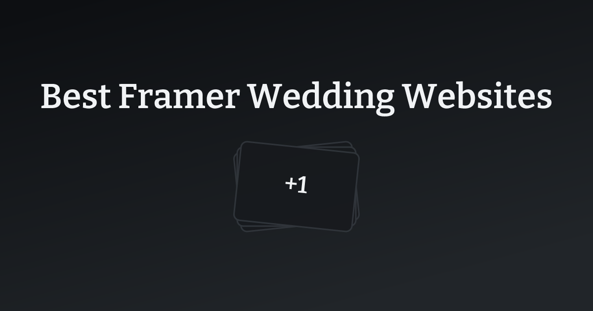 Best Framer Wedding Websites with count