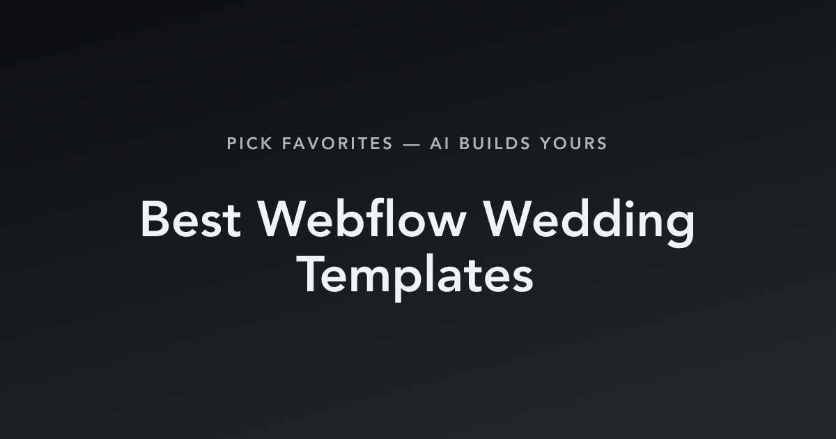 Best Webflow Wedding Templates with count
