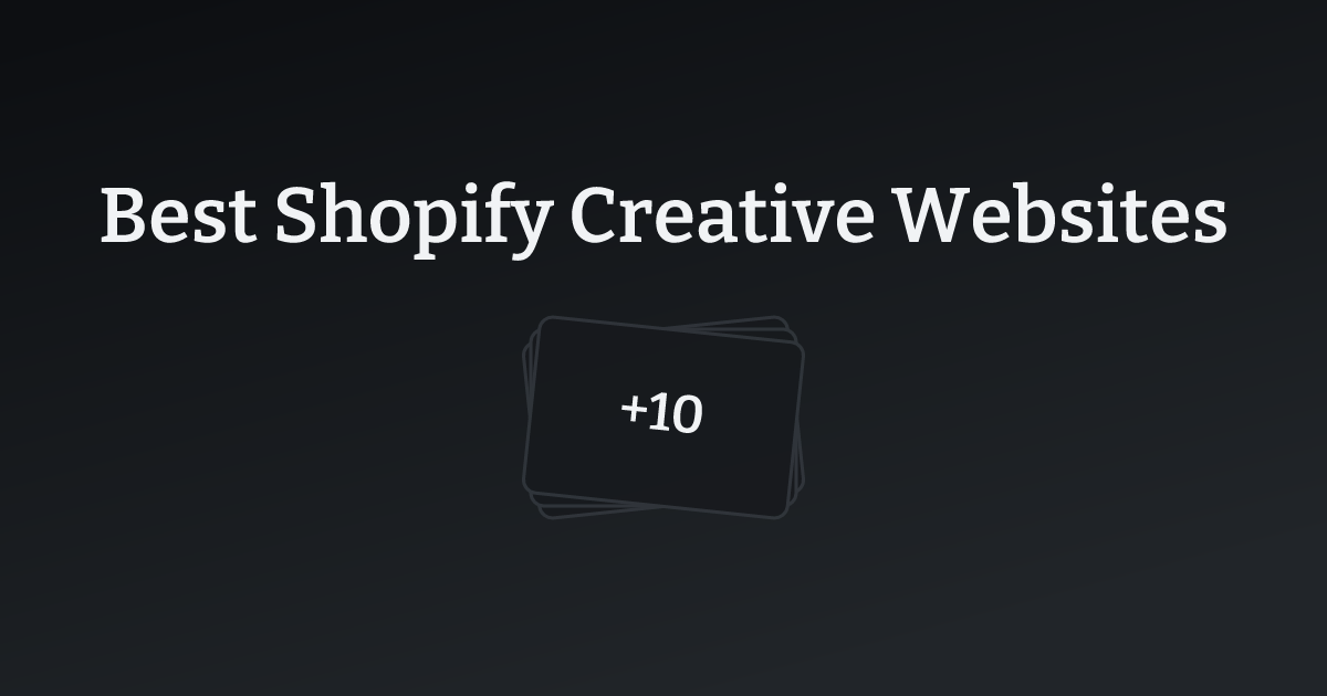 Best Shopify Creative Websites with count