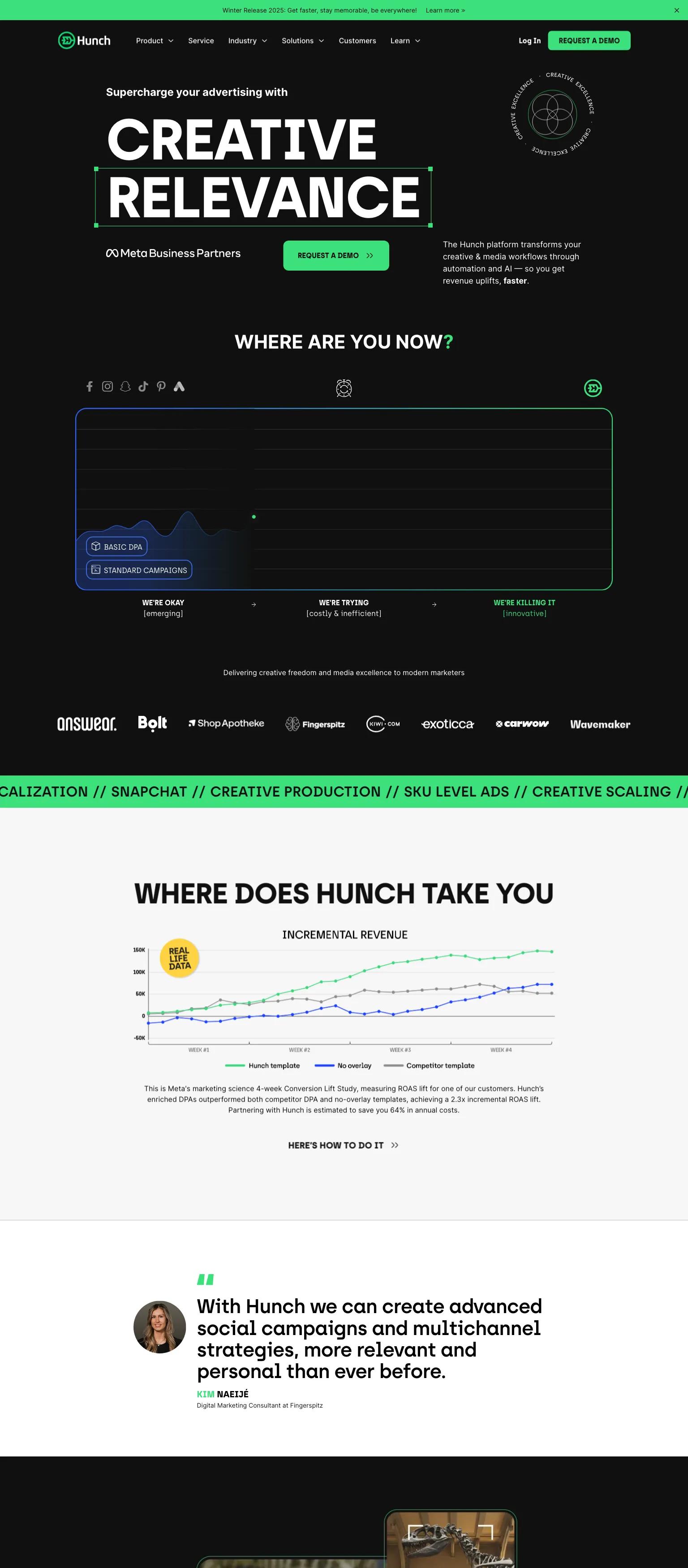 Hunch Ads screenshot