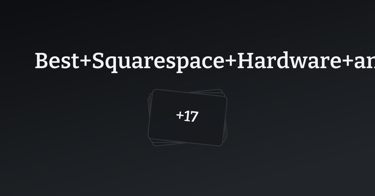 Best Squarespace Hardware and Technology Templates with count