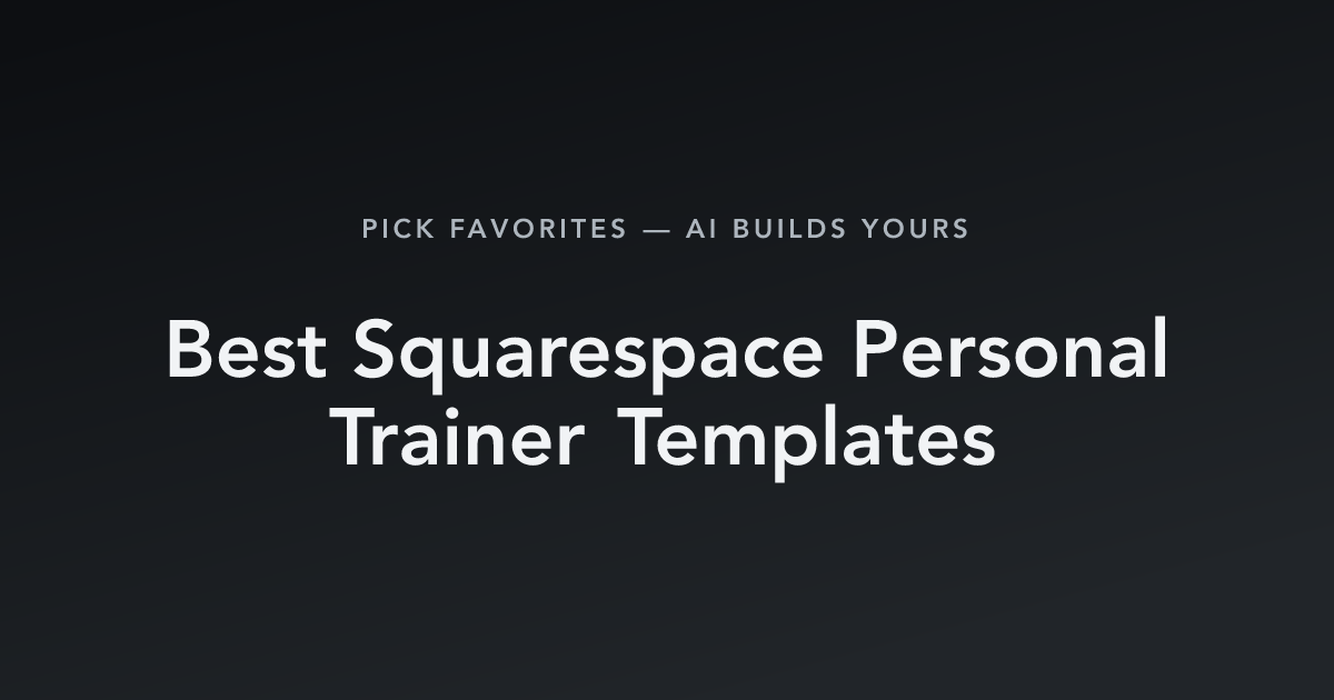 Best Squarespace Personal Trainer Templates with count