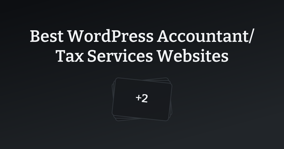 Best WordPress Accountant/Tax Services Websites with count