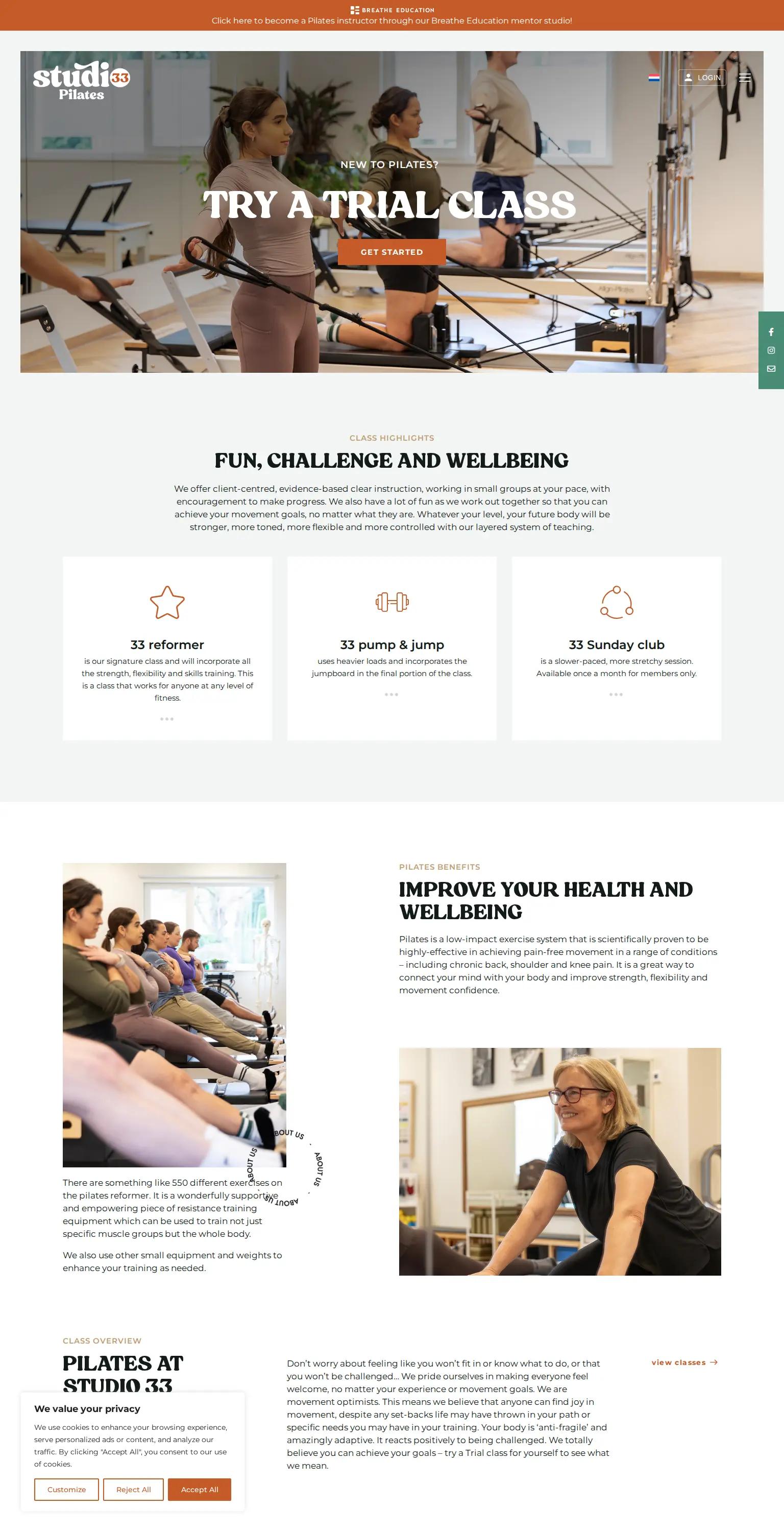 Studio 33 Pilates screenshot