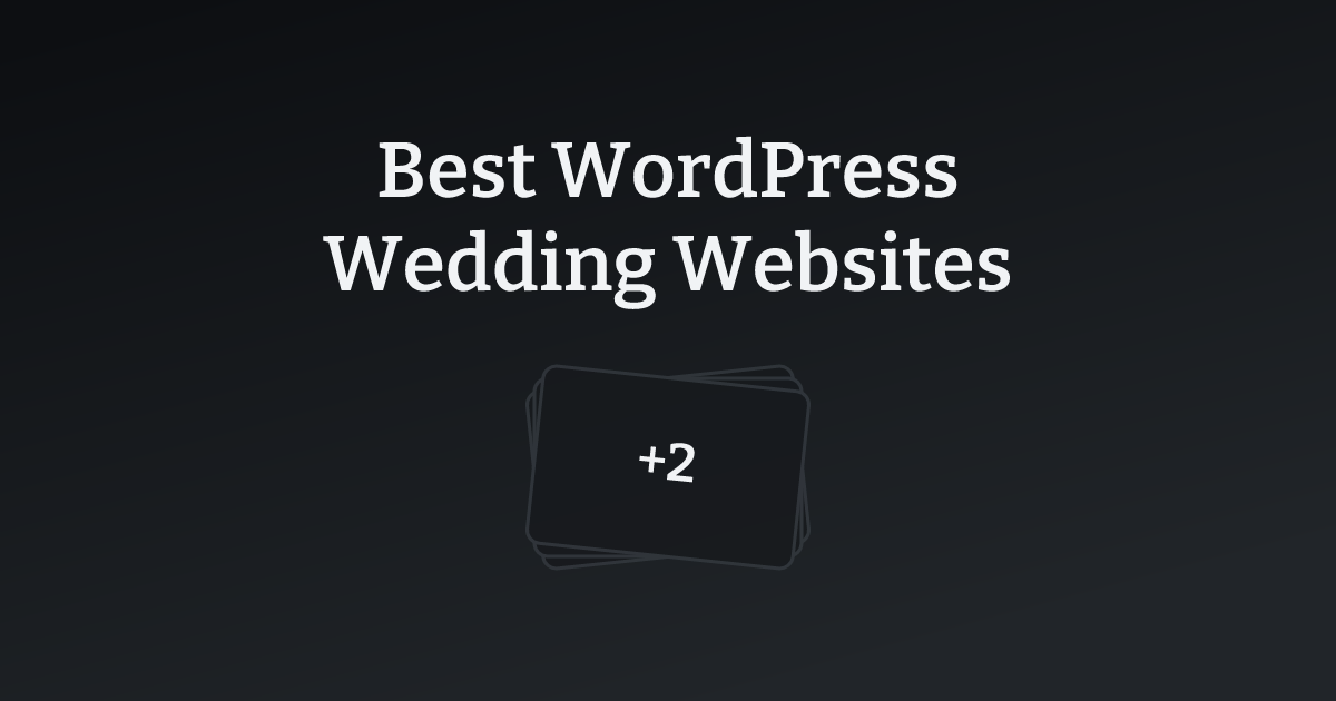 Best WordPress Wedding Websites with count