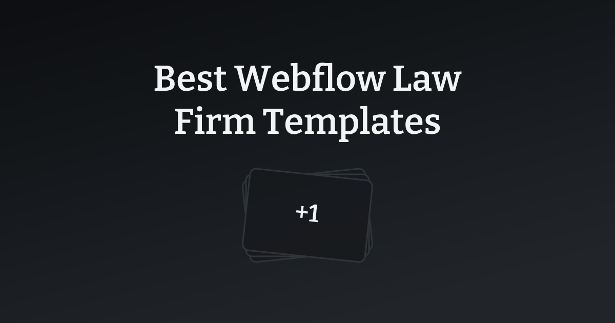 Best Webflow Law Firm Templates with count