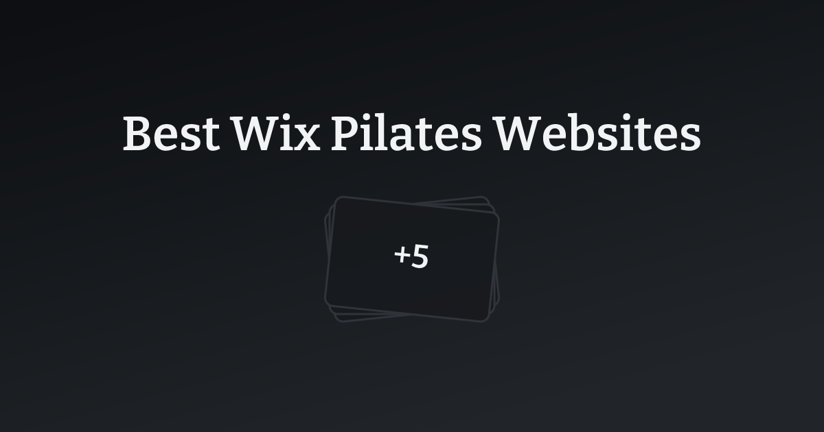 Best Wix Pilates Websites with count