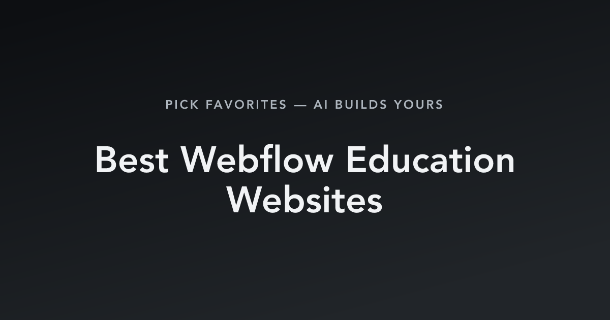 Best Webflow Education Websites with count