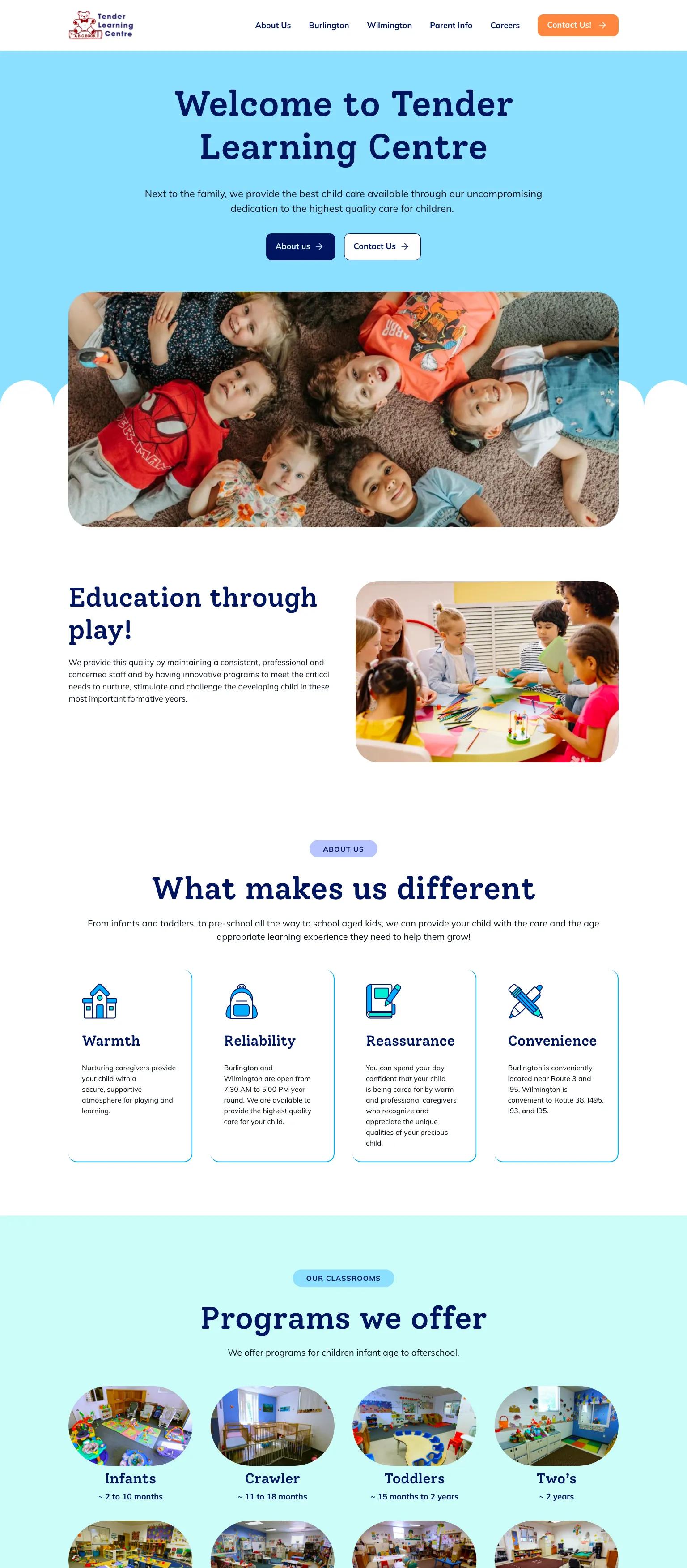 Tender Learning Centre screenshot