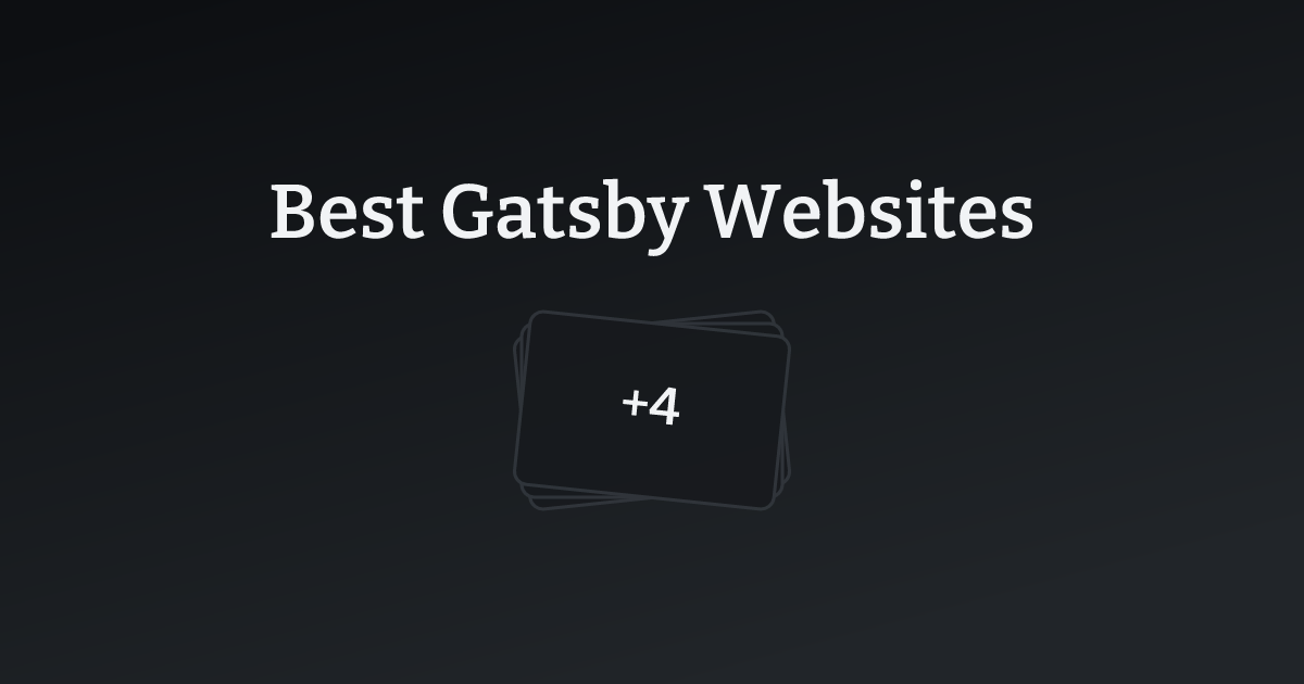 Best Gatsby Websites with count