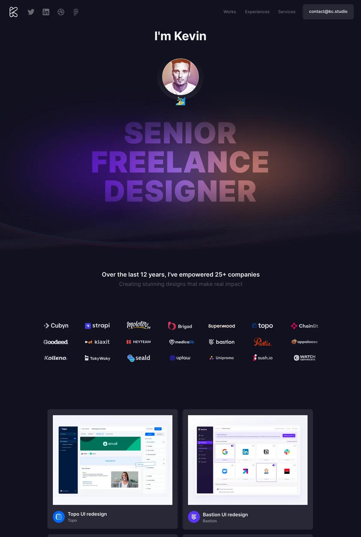 Kevin Cudennec Portfolio screenshot