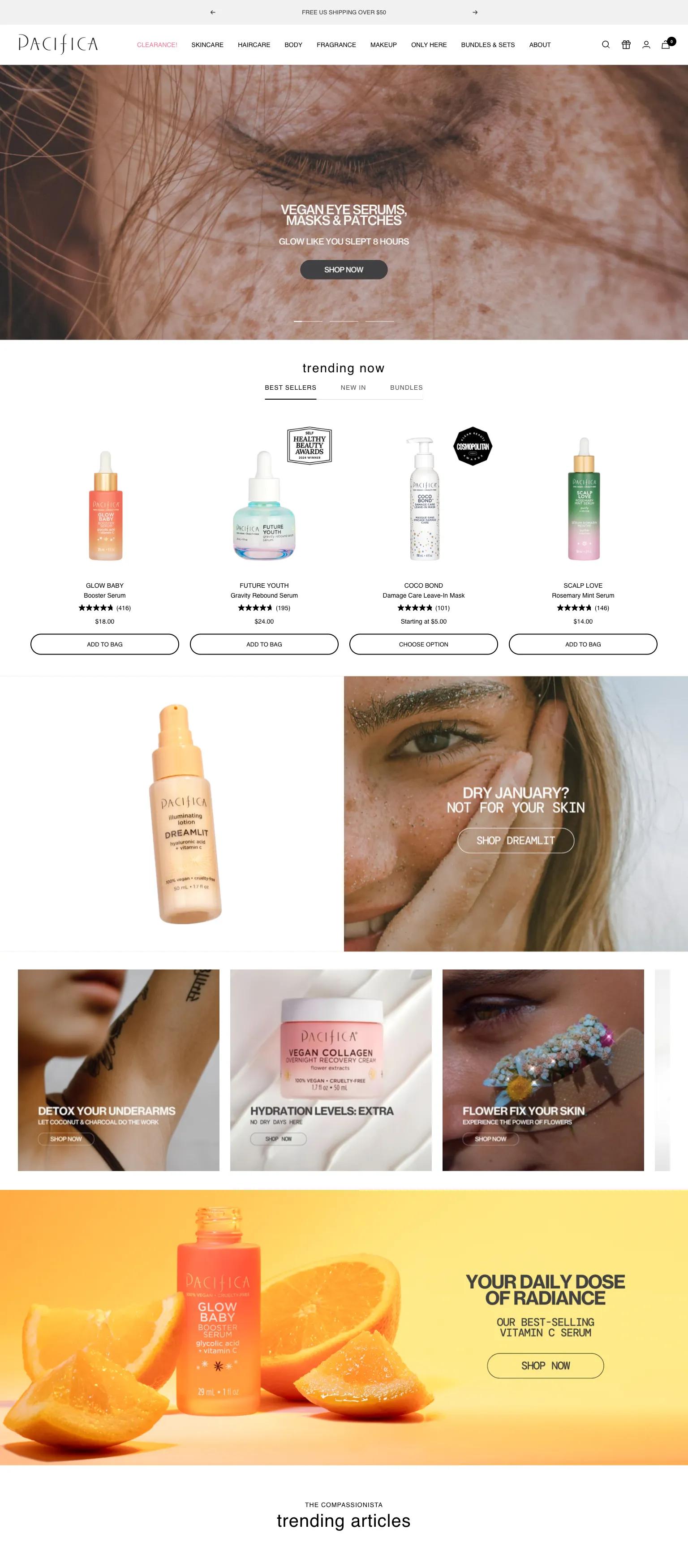 Pacifica Beauty screenshot