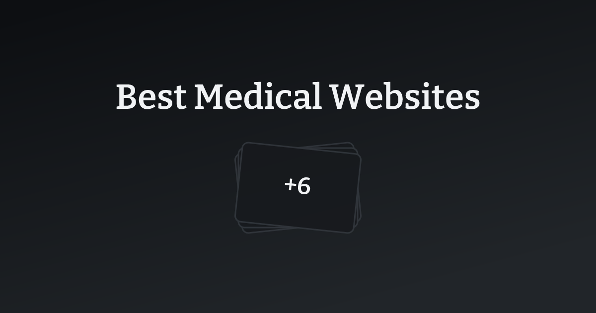 Best Medical Websites with count
