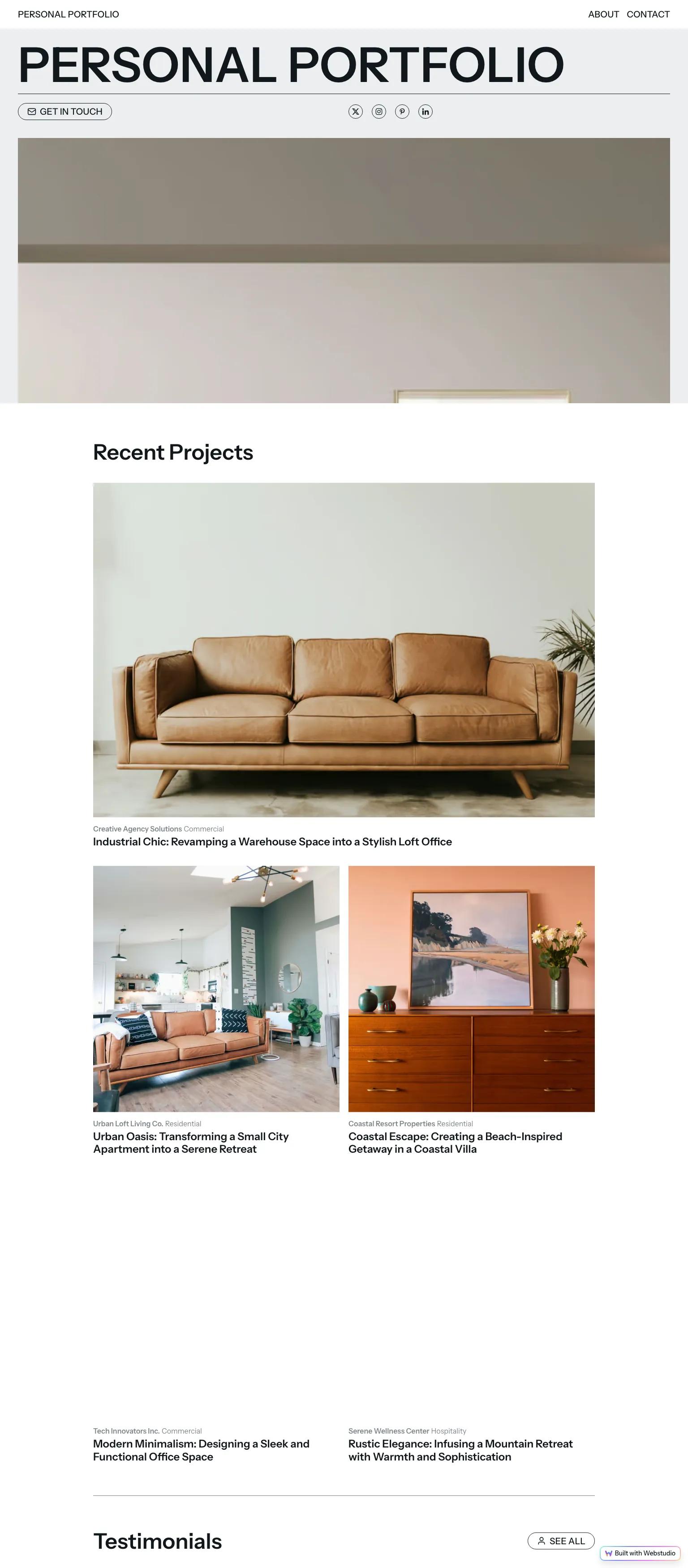 Portfolio screenshot