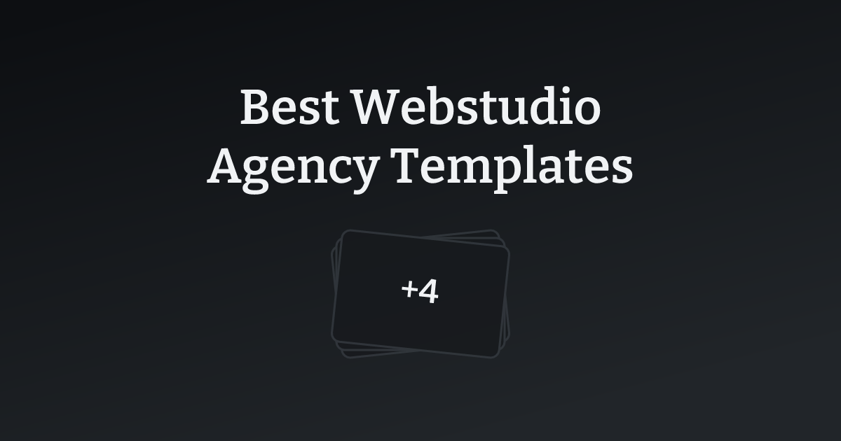 Best Webstudio Agency Templates with count