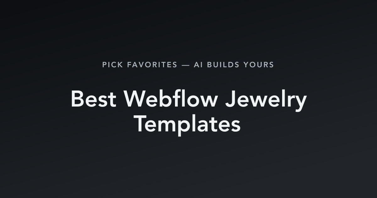 Best Webflow Jewelry Templates with count