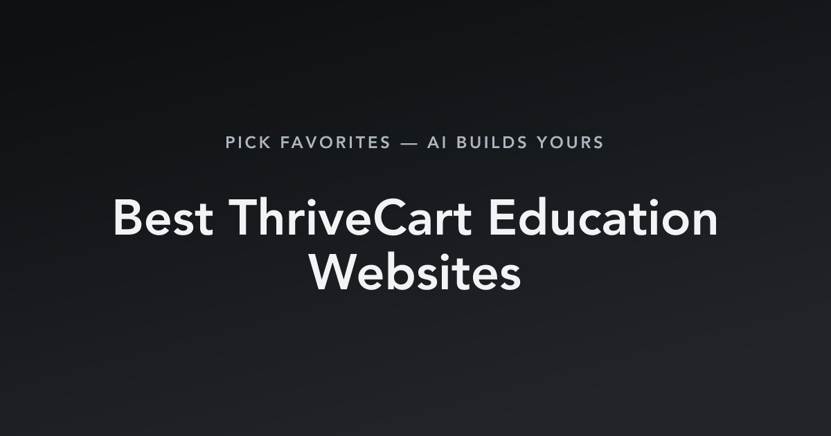 Best ThriveCart Education Websites with count