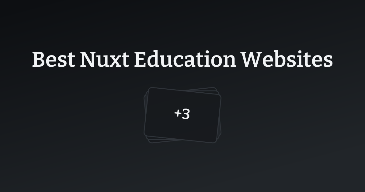 Best Nuxt Education Websites with count