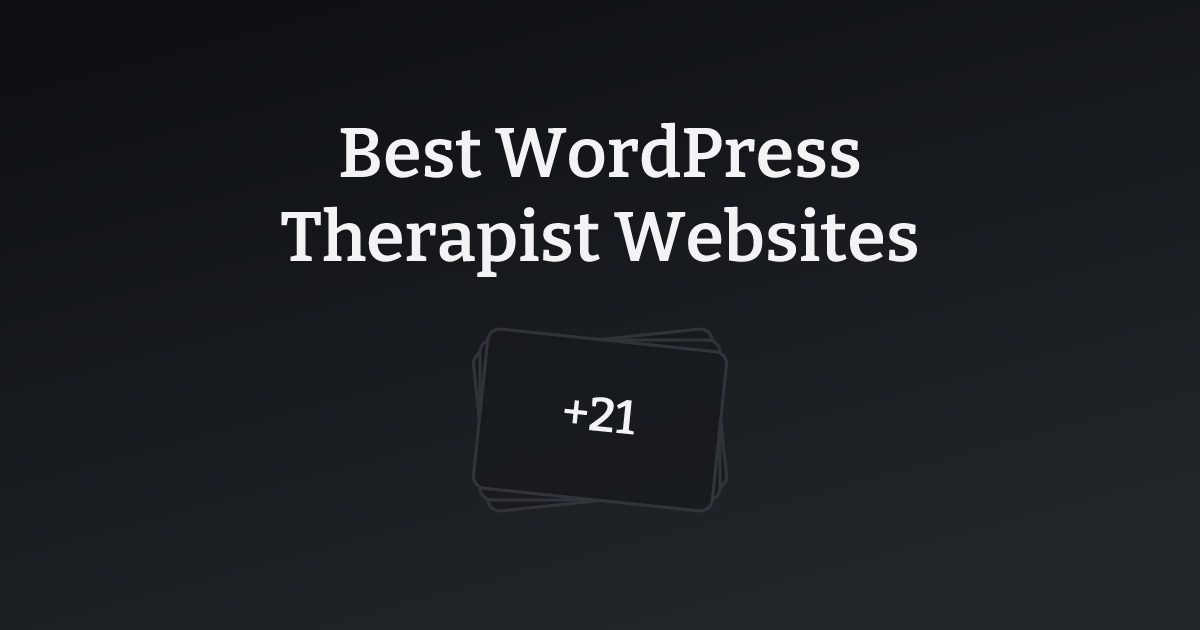 Best WordPress Therapist Websites with count