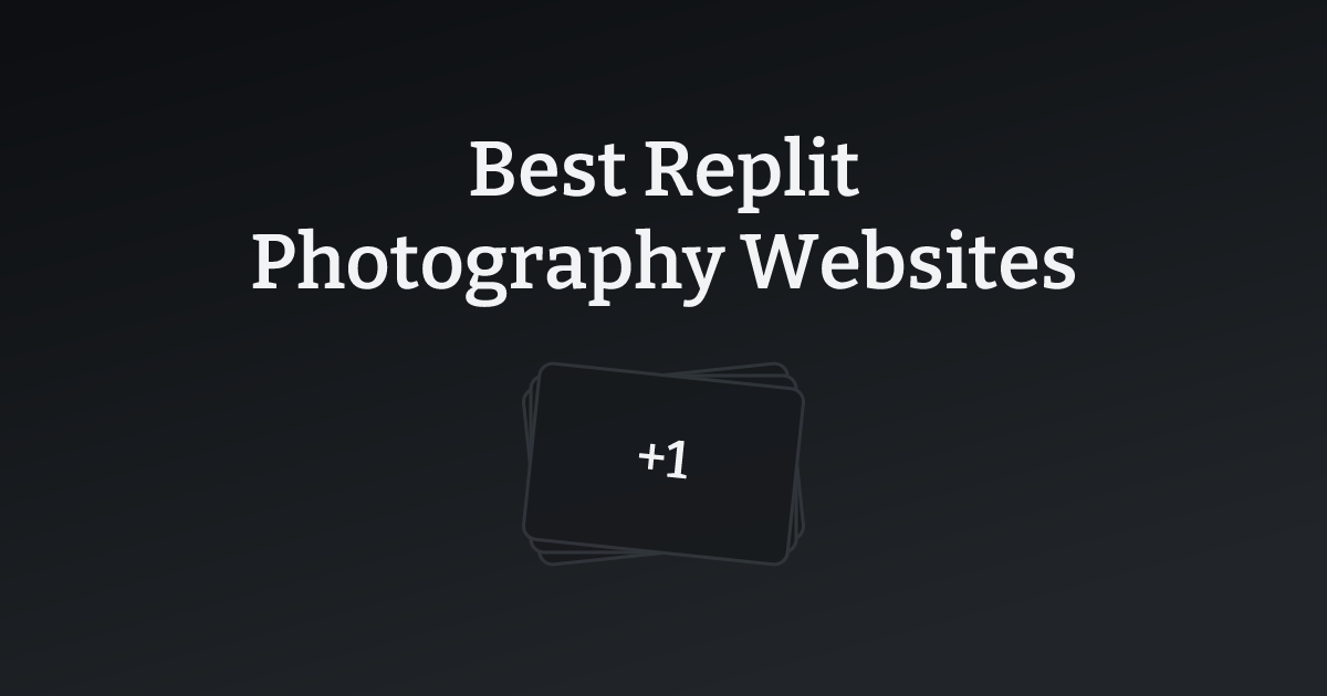 Best Replit Photography Websites with count