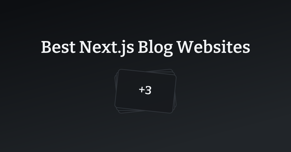 Best Next.js Blog Websites with count