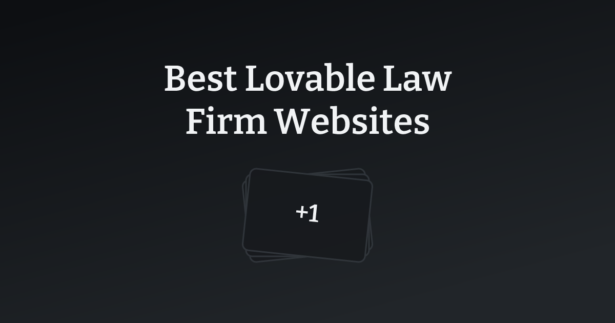 Best Lovable Law Firm Websites with count
