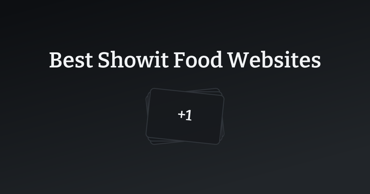Best Showit Food Websites with count