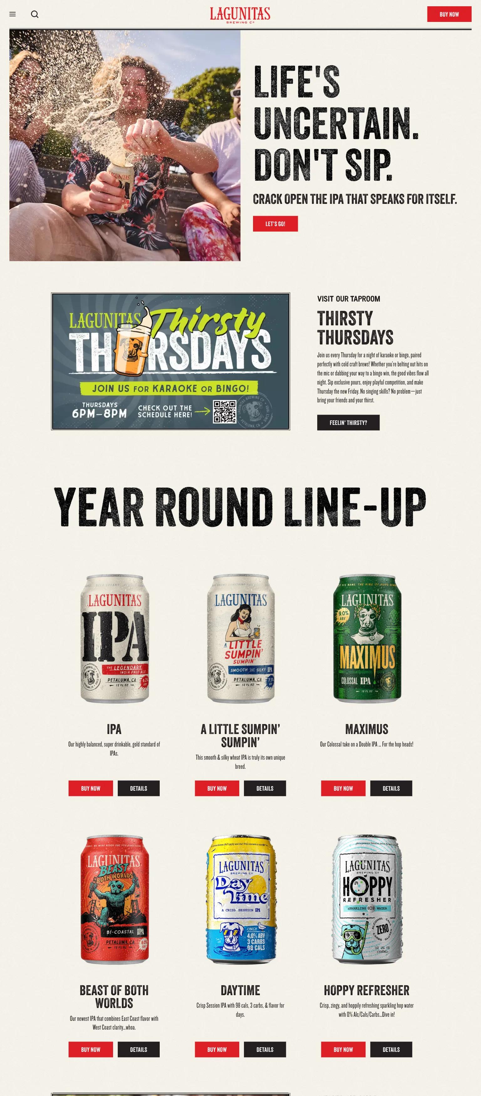 Lagunitas Brewing Company screenshot