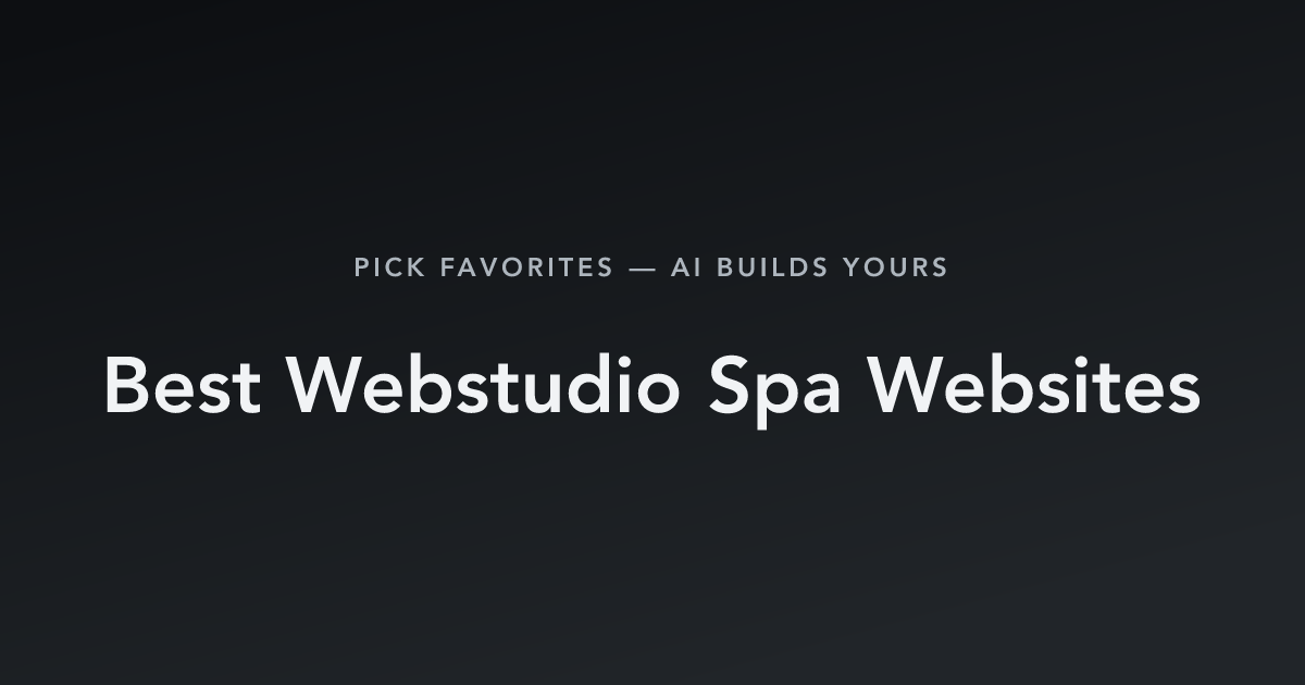 Best Webstudio Spa Websites with count