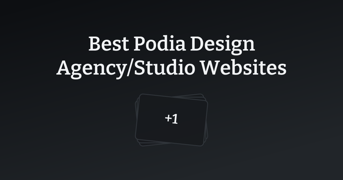 Best Podia Design Agency/Studio Websites with count