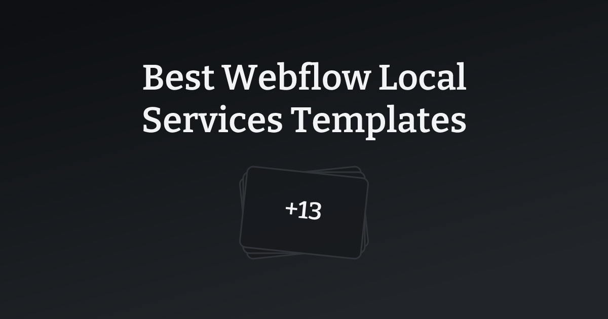 Best Webflow Local Services Templates with count