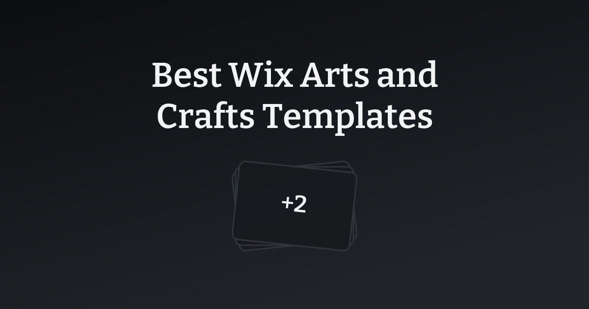 Best Wix Arts and Crafts Templates with count