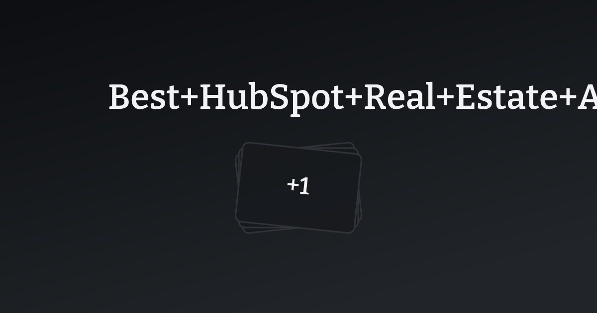 Best HubSpot Real Estate Agent Templates with count