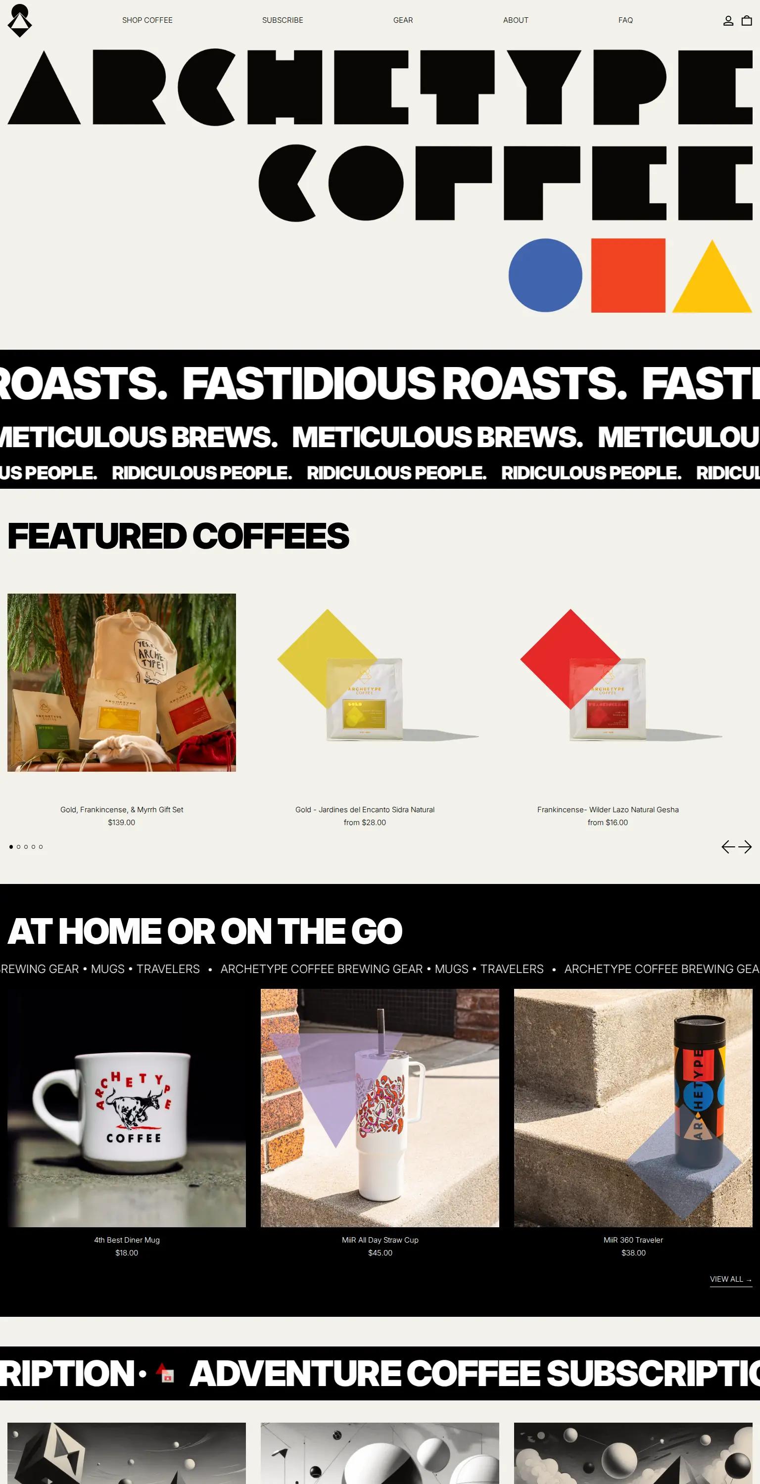 Archetype Coffee screenshot