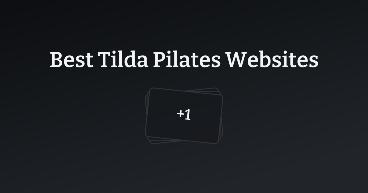 Best Tilda Pilates Websites with count