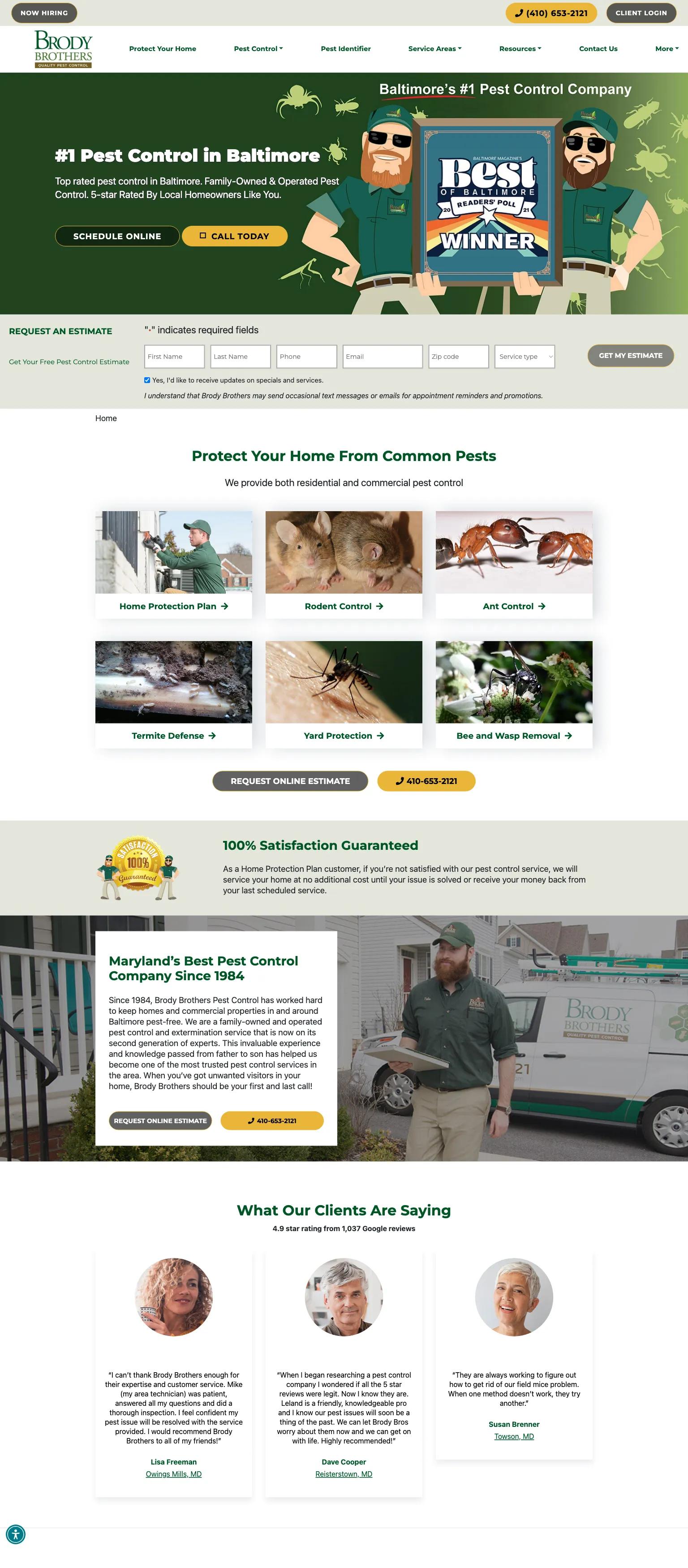 Brody Brothers Pest Control screenshot