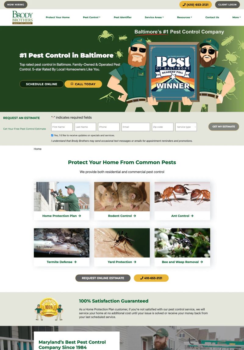 Brody Brothers Pest Control screenshot