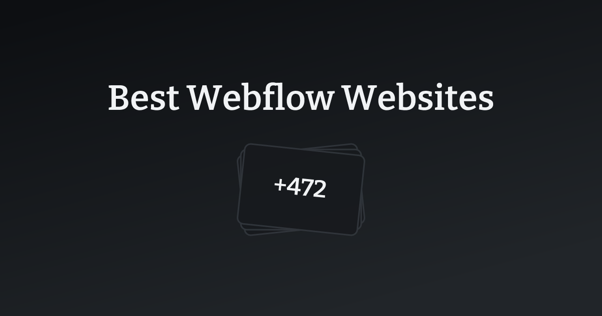 Best Webflow Websites with count