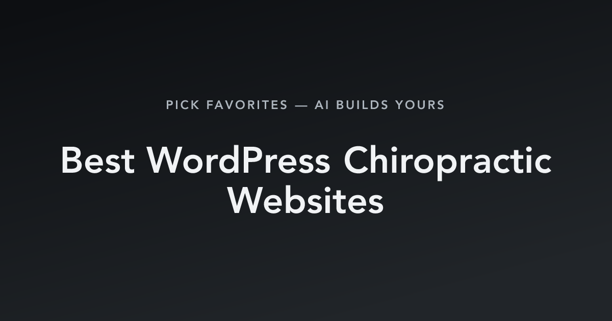 Best WordPress Chiropractic Websites with count